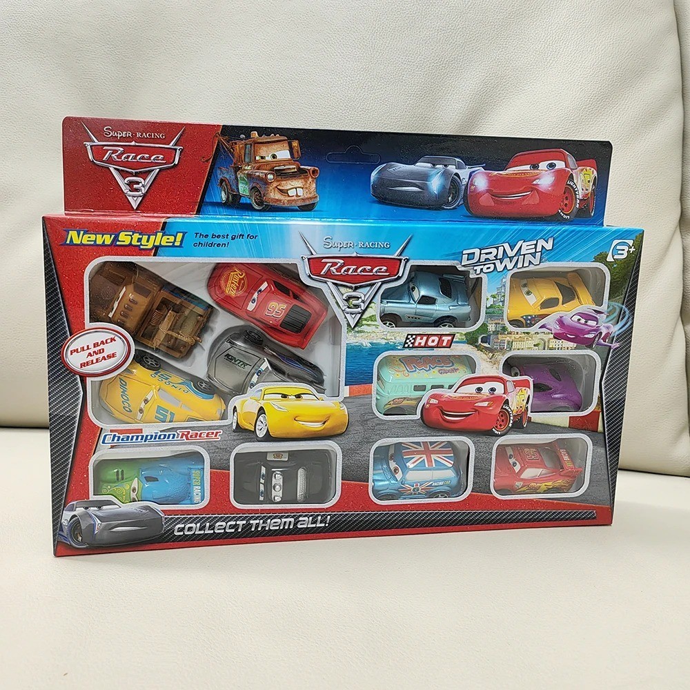 12pcs Pixar Cars Lightning McQueen Jackson Storm Mater Toy Set Kids Game Gift