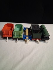 5x Thomas & Friends Trackmaster Cargo Lot Empty Wagon Truck Cars Oil Coal