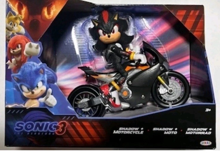 Sonic 3 Shadow the Hedgehog Articulated 5 inch Action Figure w/ Motorcycle