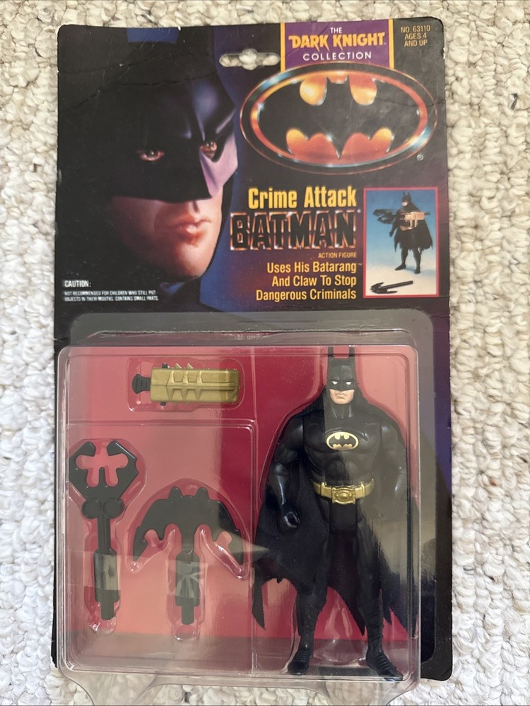 1990 Kenner Crime Attack Batman Action Figure Dark Knight Collection Toy Vintage
