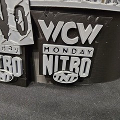 WWE Mattel WCW/NWO Monday Nitro Announce Table With Changeable Logos Accessory
