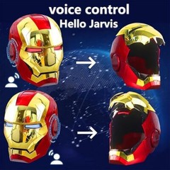 NEW AUTOKING Iron Man MK5 1:1 Helmet Wearable Voice-control Golden Mask Cosplay