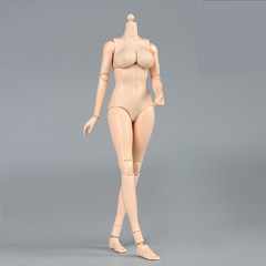1/6 Female Flexible Joint Body Pale Super Large Breast Chest For 12″Figure Model