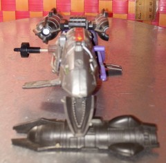 Zoids, silver+black+purple, 5 1/2″L by 2 1/4″h, fully fxns, some assembly requir