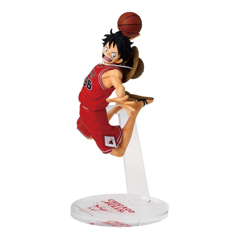 P-Bandai ONE PIECE x NBA MASTER STARS PIECE THE MONKEY.D.LUFFY CHICAGO BULLS FIG