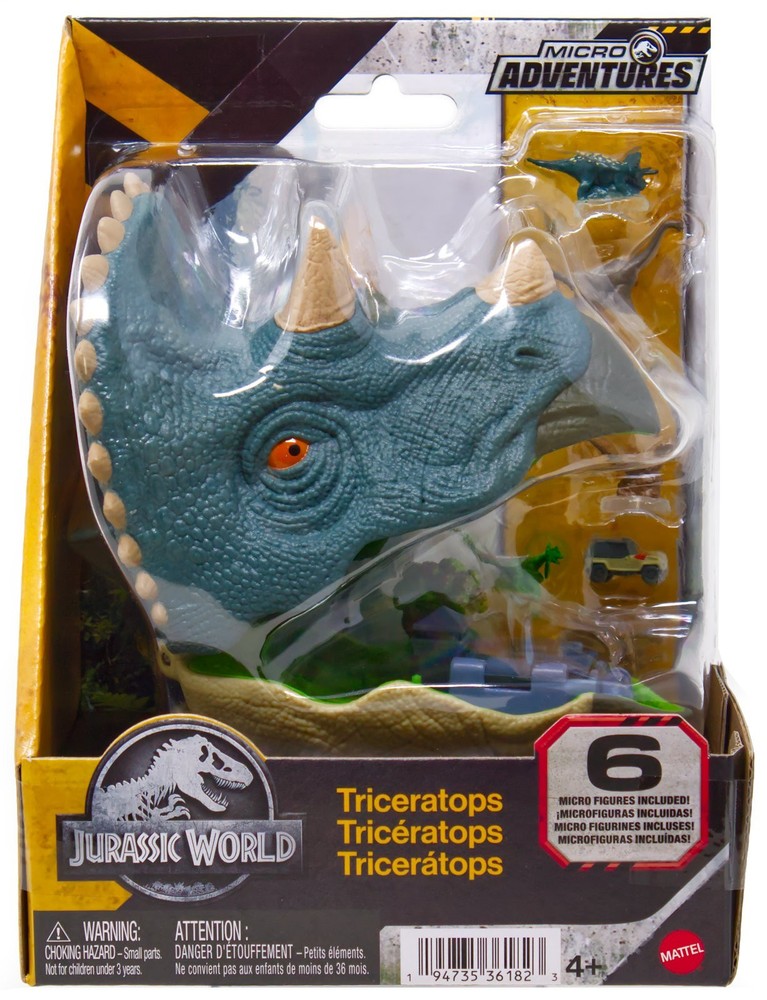Jurassic World Rebirth Micro Adventures Triceratops Playset