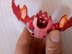 Bakugan Nukix Red Silver Battle Gear Gundalian Invaders (No Card)