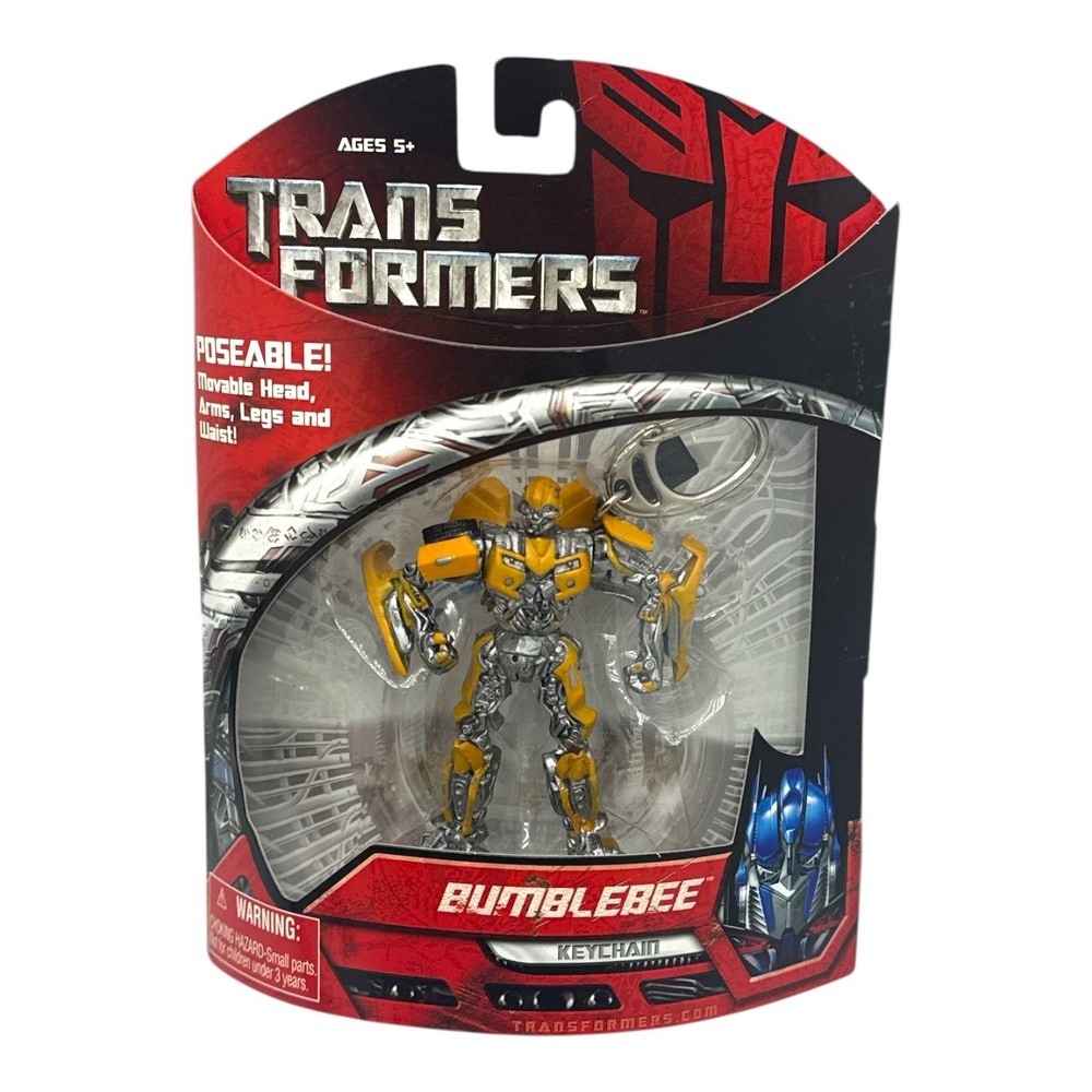 Transformers Bumblebee Poseable 4″ Figure ClipOn Keychain 2007 Hasbro New In Box