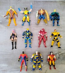 11 Lot Vintage 1990s Marvel X-Men ToyBiz Action Figures Wolverine Cable