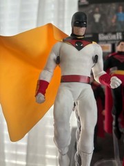 Space Ghost Action Figure White Yellow Cape Plastic Fabric Red Black