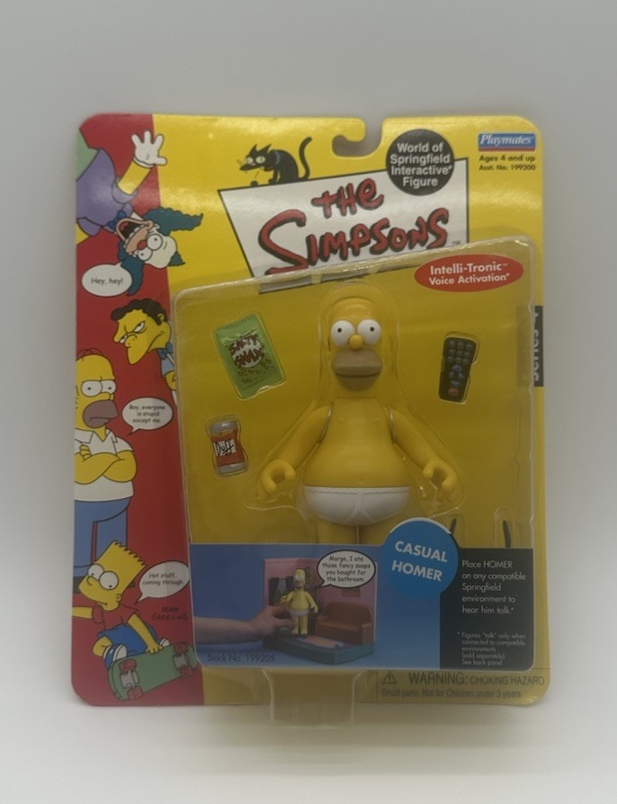 PLAYMATES THE SIMPSONS CASUAL HOMER WORLD OF SPRINGFIELD SERIES 4 NEW