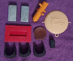 10 Part Lot Karate Kid Remco Accessories Corner Alley Playset Parts Vintage