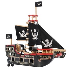 Barbarossa Pirate Ship Set Premium Wooden Toys for Ages 3 years & Up