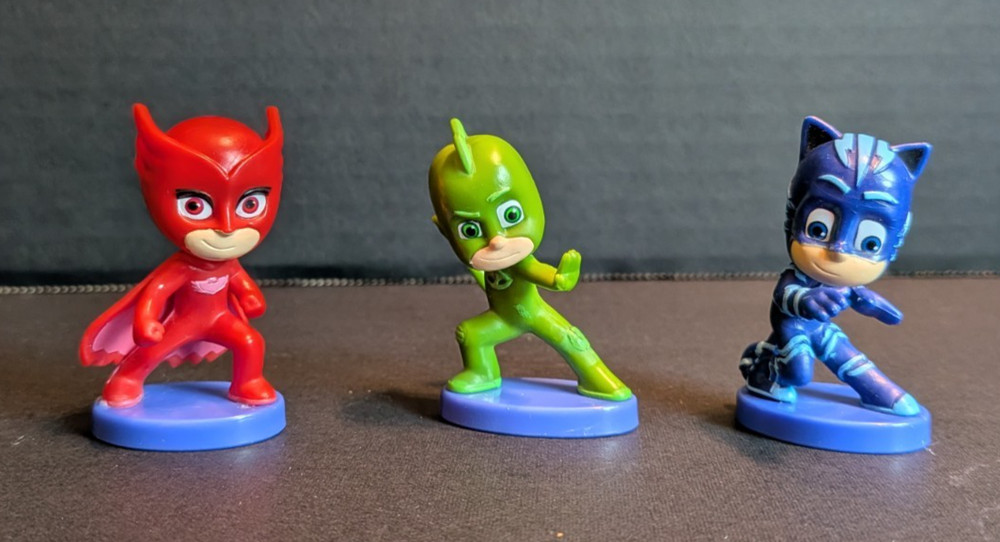 PJ Masks Blind Bag Mini Figures Owlette Gekko Catboy Lot of 3