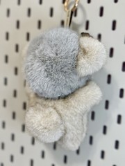 NEW Custom Made MONSTERS Soft Cream & Gray PANDA BEAR Plush Pendant Doll