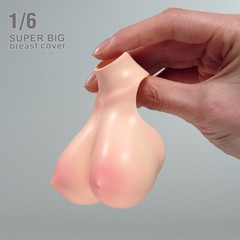 1/6 Female Pale Huge Breast Kits Cover Model Fit 12” PH TBL Figure Body Doll