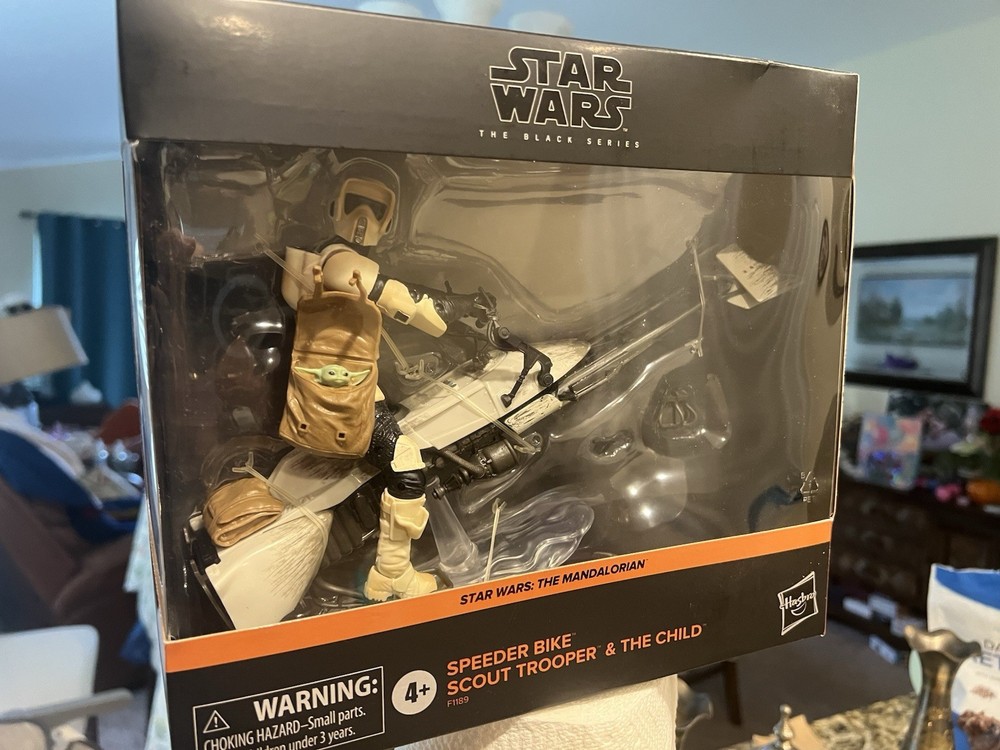 Star Wars | Black Series | Mandalorian | Speeder Bike + Scout Trooper & Grogu