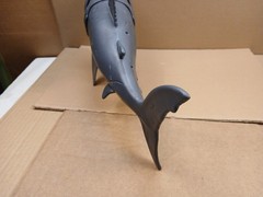 Vintage 15″ Long Great White Shark Snapping Head Moving Toy Parts & Repair Only