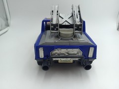 Blue Thunder Helicopter And Rolling Jeep Vehicles Glasslite Brazil Vintage 80 ´s