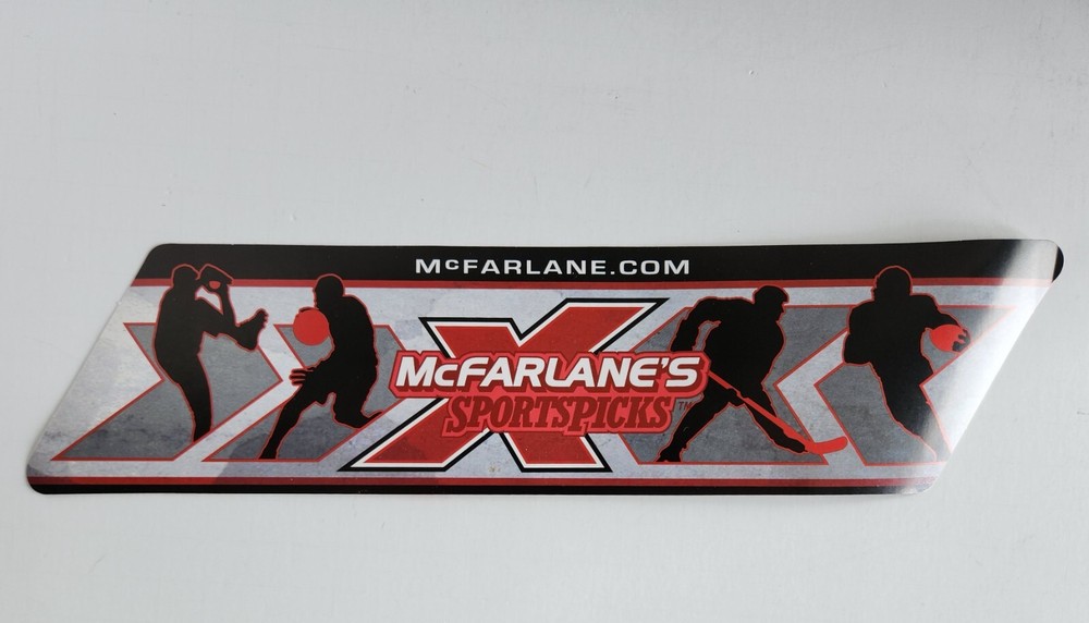 Todd McFarlane SPORTS PICKS Promo 12″ STICKER Decal Exclusive NEW Red Black Grey