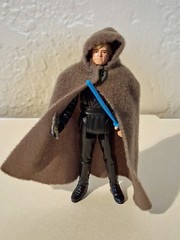 luke skywalker jedi knight with blue light sabre