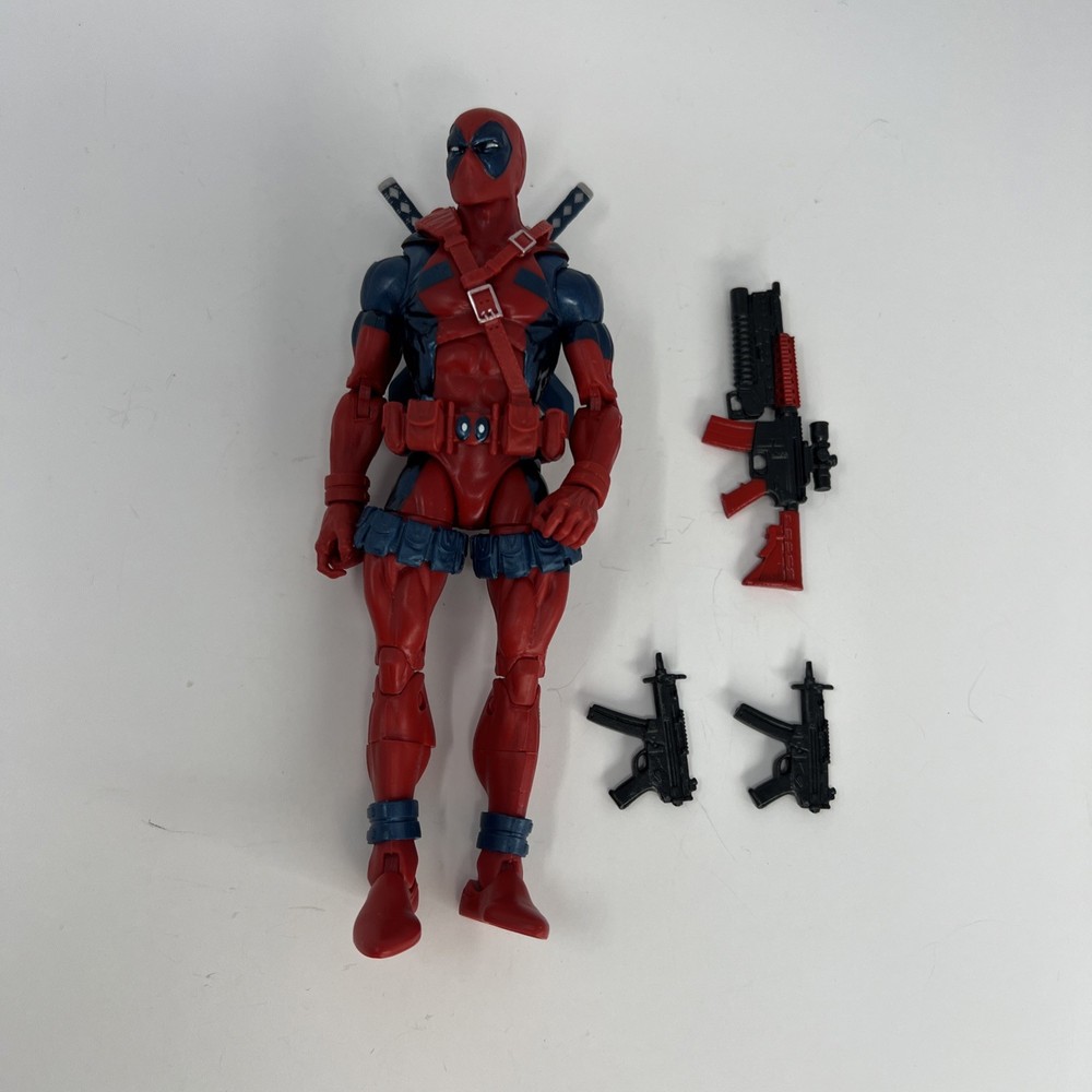 Marvel Legends Retro Deadpool Action Figure 80th Anniversary Near Complete