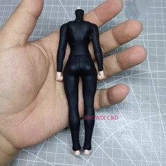 1/12 Male&Female Matte Black Bodysuit Tight Leotard Jumpsuit For 6”RomankeyCOWL