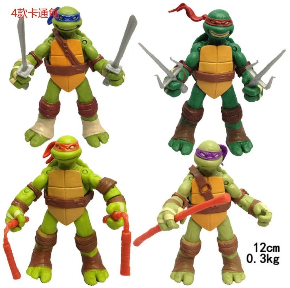 4 PCs Movie Teenage Mutant Ninja Turtles Classic Collection TMNT Action Figures