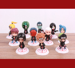 11Pcs Naruto Akatsuki Itachi Yahiko Orochimaru PVC Figures Statue Toy Kids 7-8cm