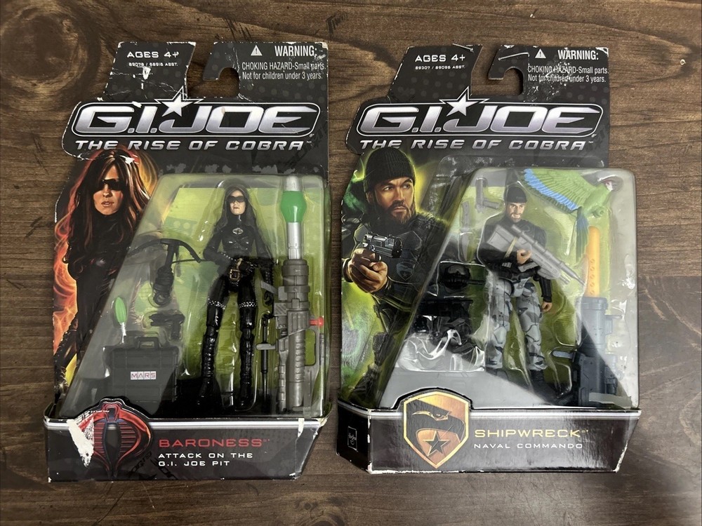 Lot Of 2 G.I. Joe The Rise of Cobra, Movie Action Figures Baroness & Shipwreck
