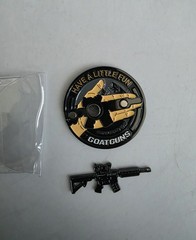GoatGuns Challenge Coin with removable Magnetic AR attachment