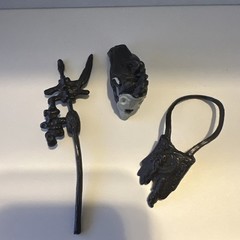 VINTAGE STAR WARS 1983 KENNER LOGRAY STAFF POUCH AND HAT LOT OF 3 ACCESSORIES