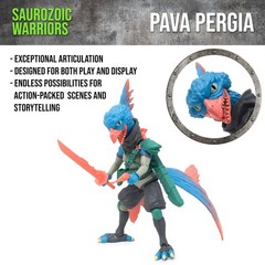 Boss Fight Studio Saurozoic Warrior Pava Pergia Futuristic, Armored Dinosaur Her