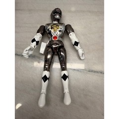 Vintage 1995 Bandai Power Rangers Movie Black Ranger Metallic black 8″ Figure