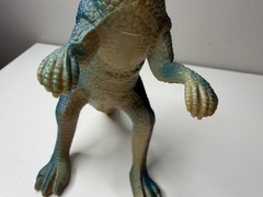 JARU Pachycephalosaurus Dinosaur Figure Blue Green Rubber Vinyl 8” #1083 Toy