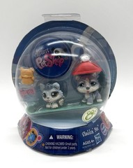 Littlest Pet Shop NIB Sleddin’ Fun # 1683 1684 Mommy & Baby Gray Husky Globe New