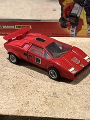 Transformers Sideswipe 1983 G1 100% Complete Data Card Cut From Box