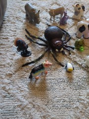 Vintage Lot of Animal Figures Random Mixed Hard Plastic Rubber Toys
