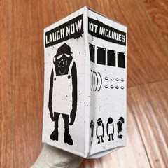 Apologies To BANKSY Laugh Now DIY 6″ Vinyl Figure Toy Monkey Chimp Blank BAD BOX