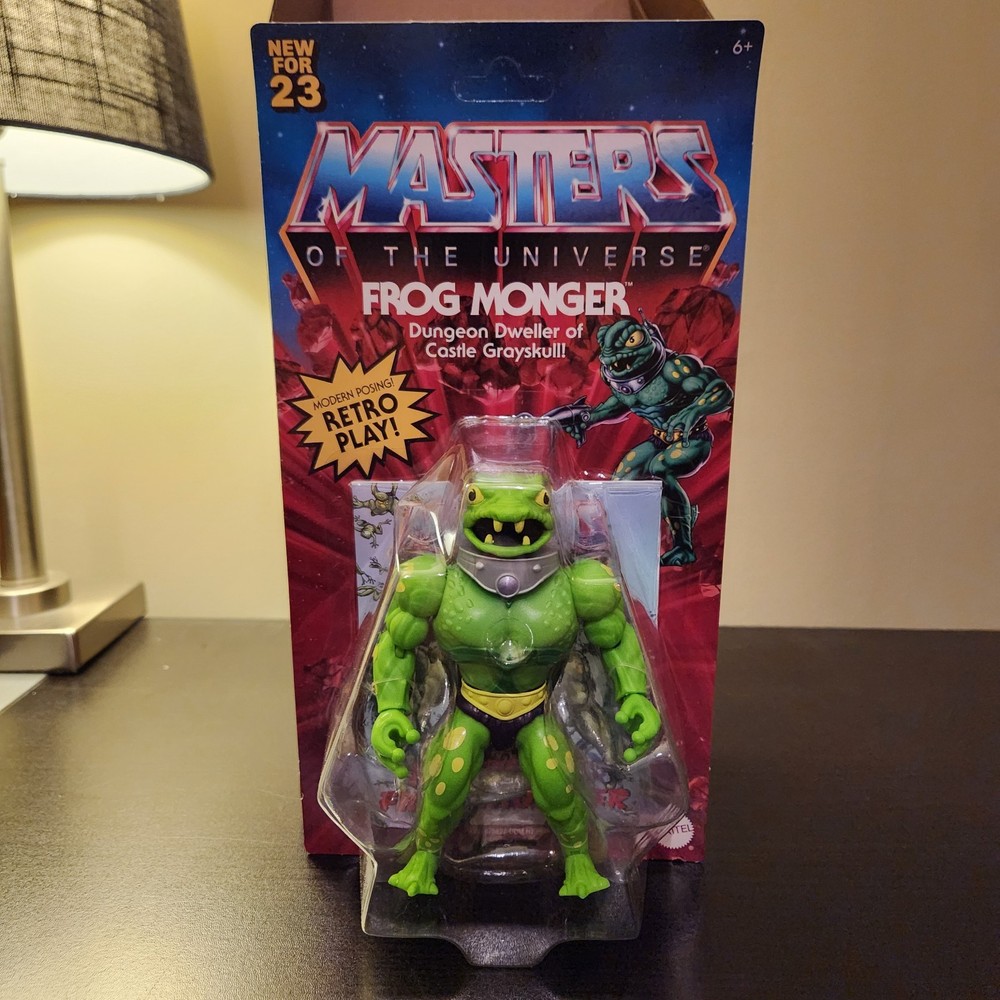 Mattel Masters of the Universe Frog Monger 5.5 in Action Figure Sealed Unpunched