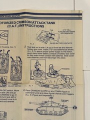 1985 GI JOE Cobra Motorized Crimson Attack Tank Original Blueprints Instrs. CAT
