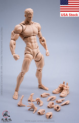 Wind Toys 1/12 Pale Flexible Doll Male Strong 6”Action Figure Joint Body w/Head