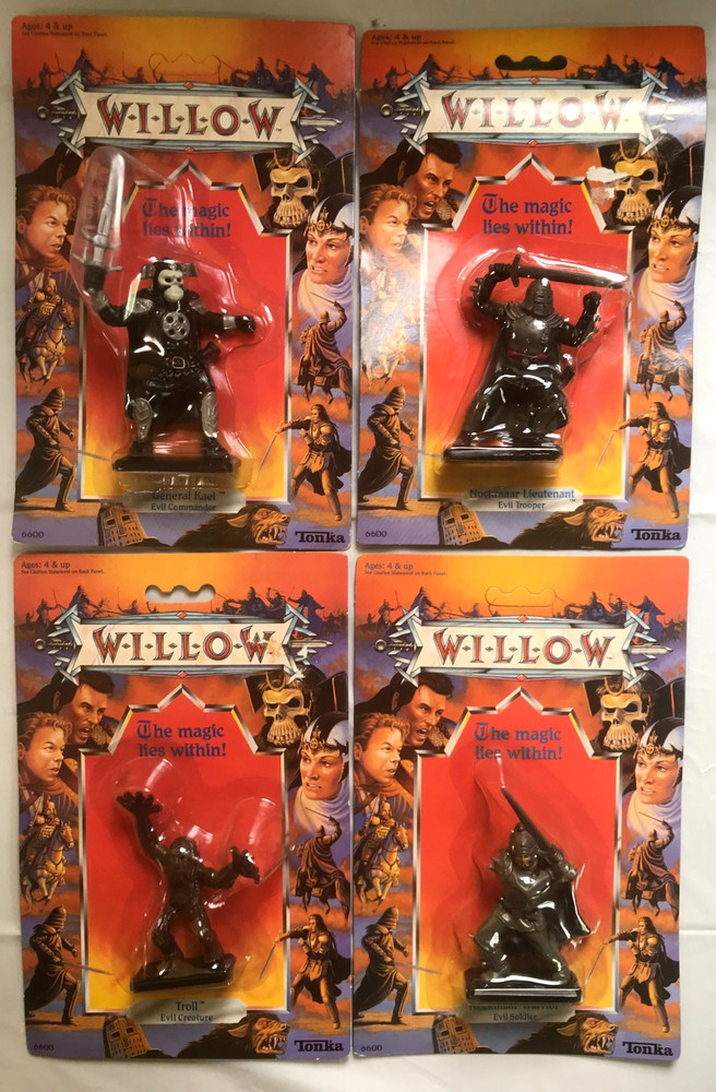 Vintage 1988 Tonka Willow Evil/Villain Action Figure Lot of 4 – New on Card NOC