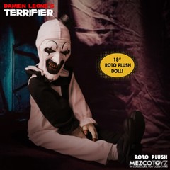 Mezco Designer Series Terrifier Art The Clown 18″ Roto Jumbo Plush Doll Horror