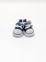 Canvas BLUE DENIM and White Sneaker Shoes FOR 15-17 CM LABUBU MONSTERS DOLL