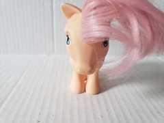Vtg 1982 My Little Pony MLP G1 Pretty Parlor Concave Foot CF Peachy Pink Hearts
