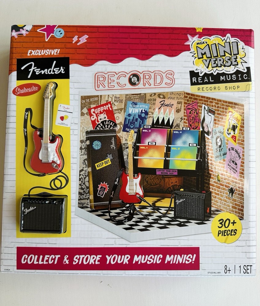 MGA Miniverse Real Music Record Shop With Exclusive Fender Guitar