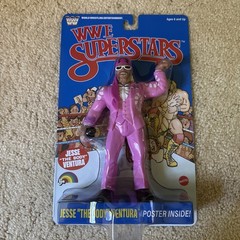 WWE Superstars LJN Jesse Ventura Exclusive Blue Card Retro SERIES 2 In Hand