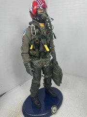 1/6 US NAVY F-14 “TOP GUN” GOOSE ANTHONY EDWARDS TOMCAT FIGHTER PILOT +STAND