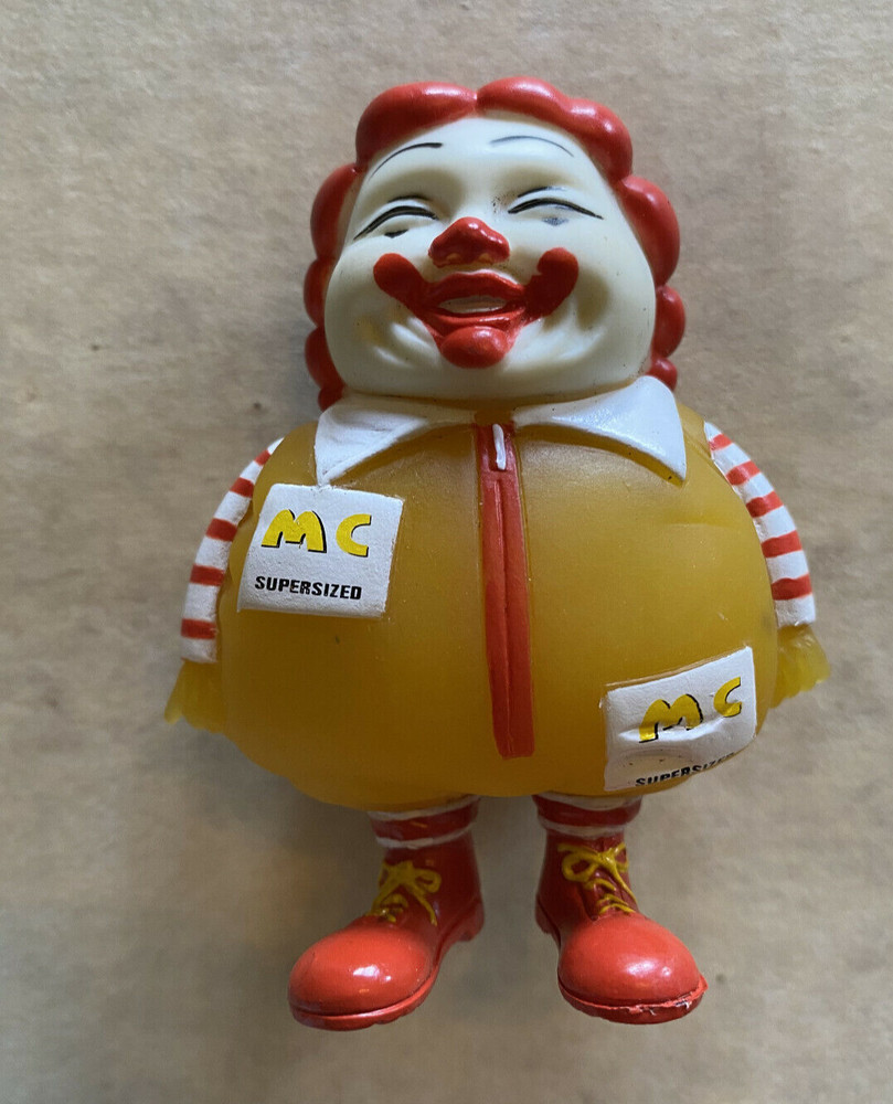 SIGNED Ron English Mc Supersized 4″ Vinyl Mini Figure 2008